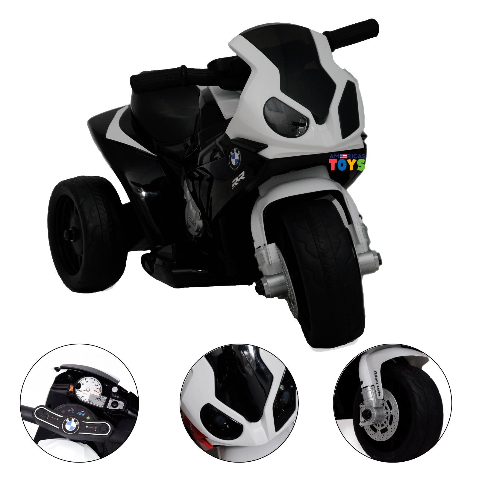 Kids 6V Licensed BMW Ride-On Motorbike Tricycle with MP3 Music in Multiple Colors