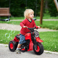 6V Red Ride-On Motorcycle and Bubble Car with Music