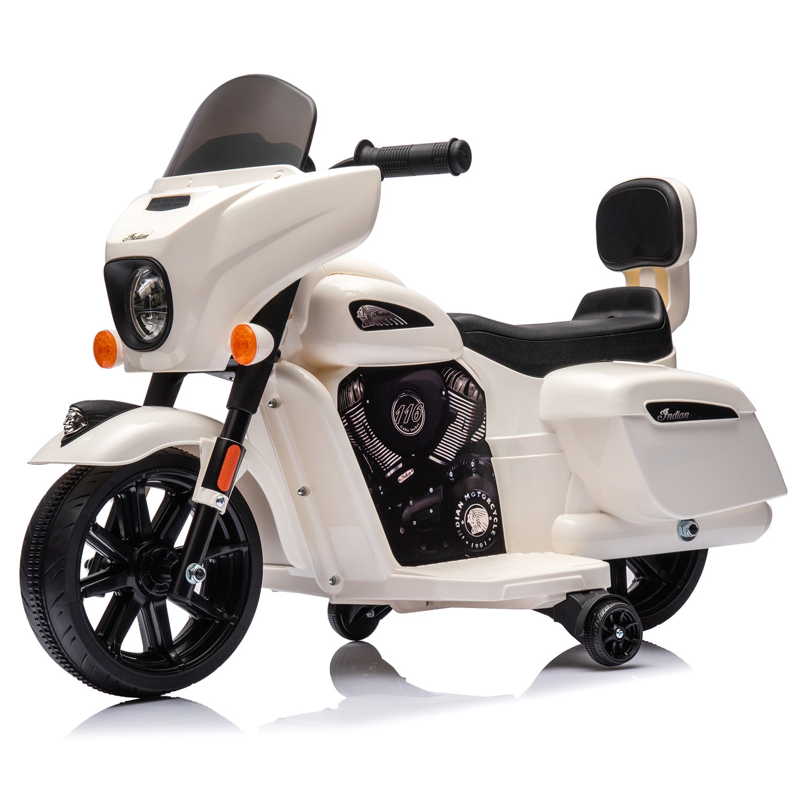 6V Electric Ride-On Dirt Bike for Kids with Licensed Design and Built-In Music