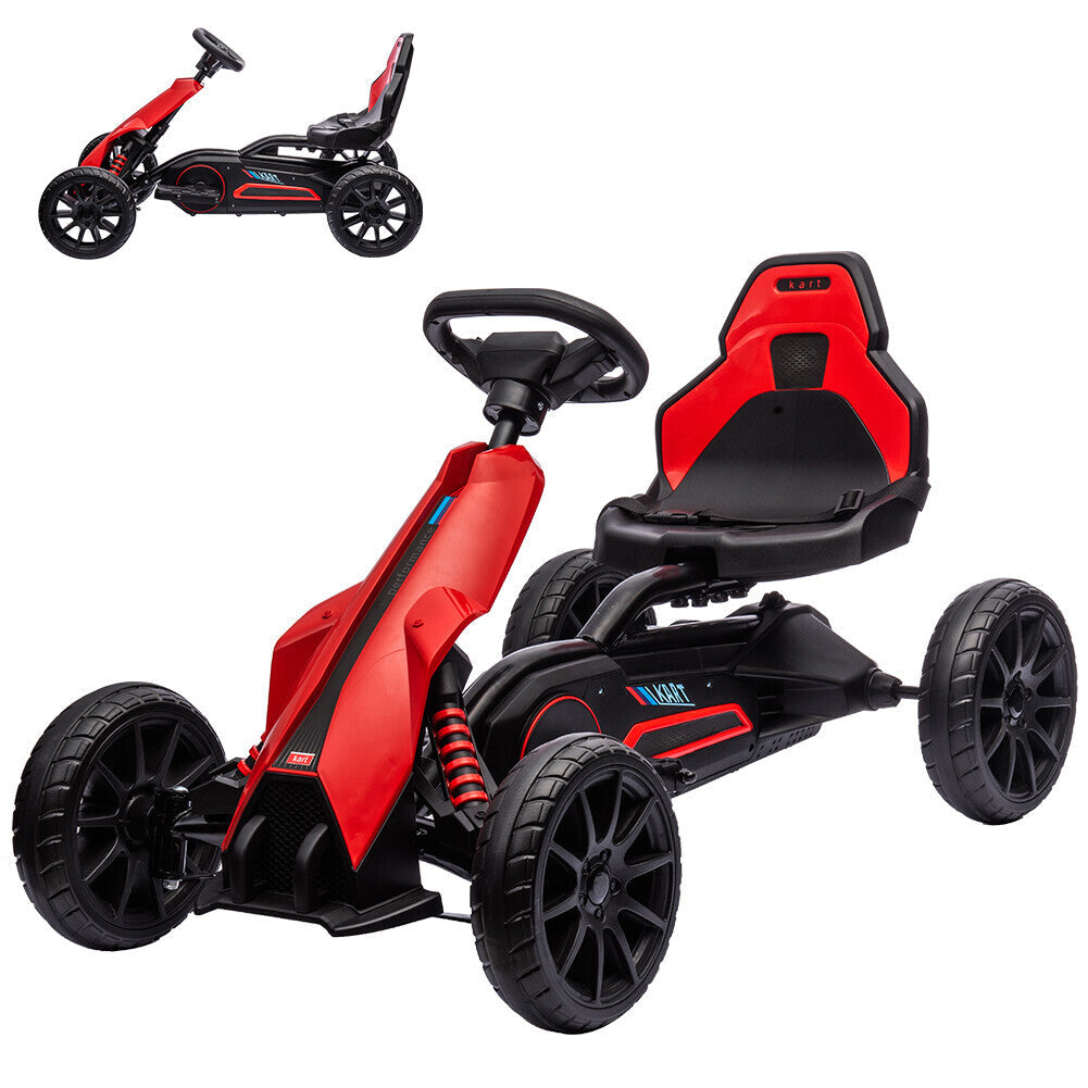 Electric 12V Drift Ride-On Kart with Adjustable Seat, 2 Speeds, and Shock Absorbers