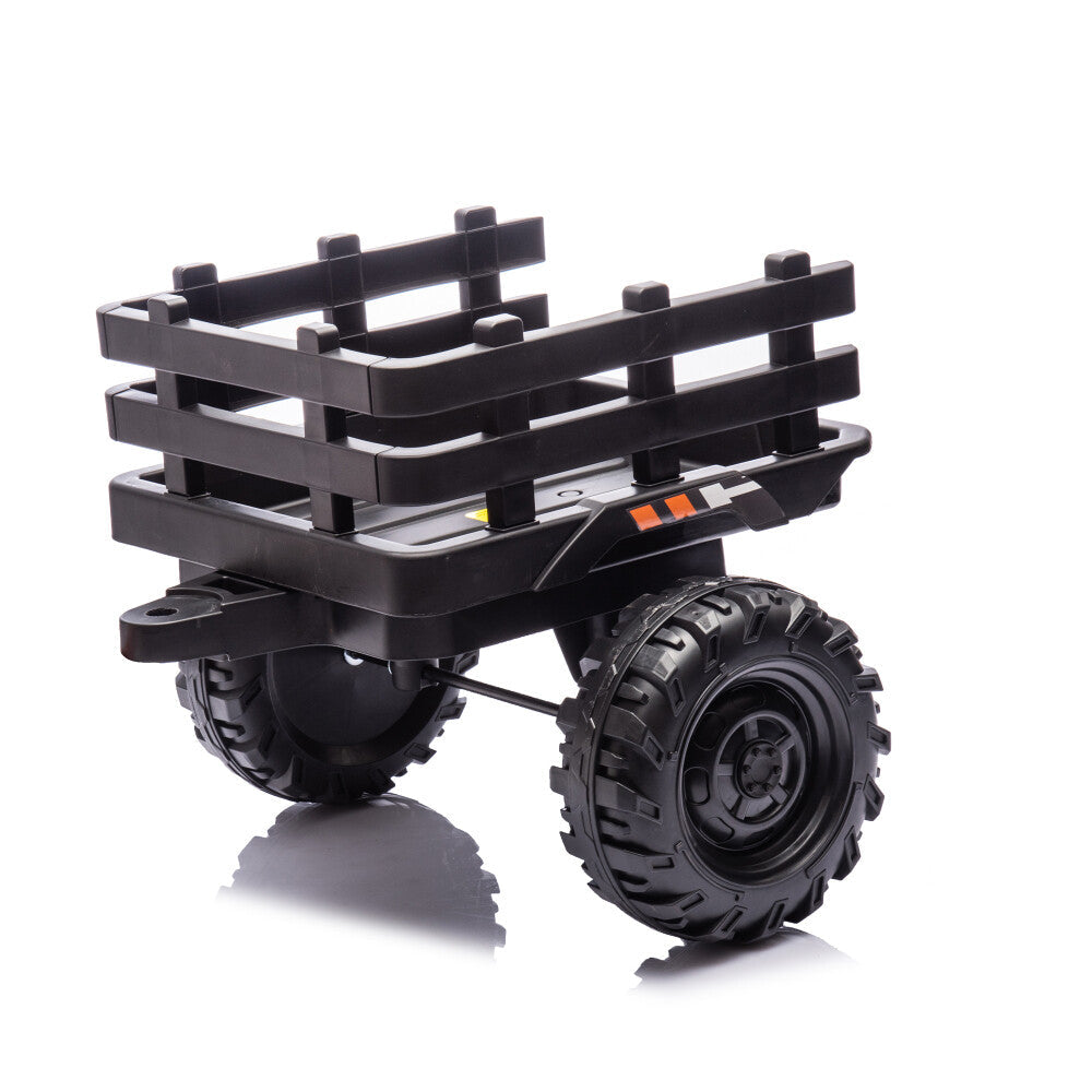 24V Battery-Powered Electric Ride-On Tractor with Trailer and Dual 200W Motors