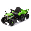 24V Battery-Powered Electric Ride-On Tractor with Trailer Toy