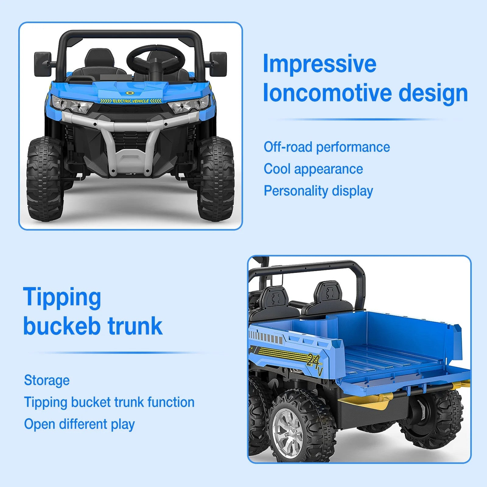 24V Kids Electric Ride-On Truck Car with Remote Control