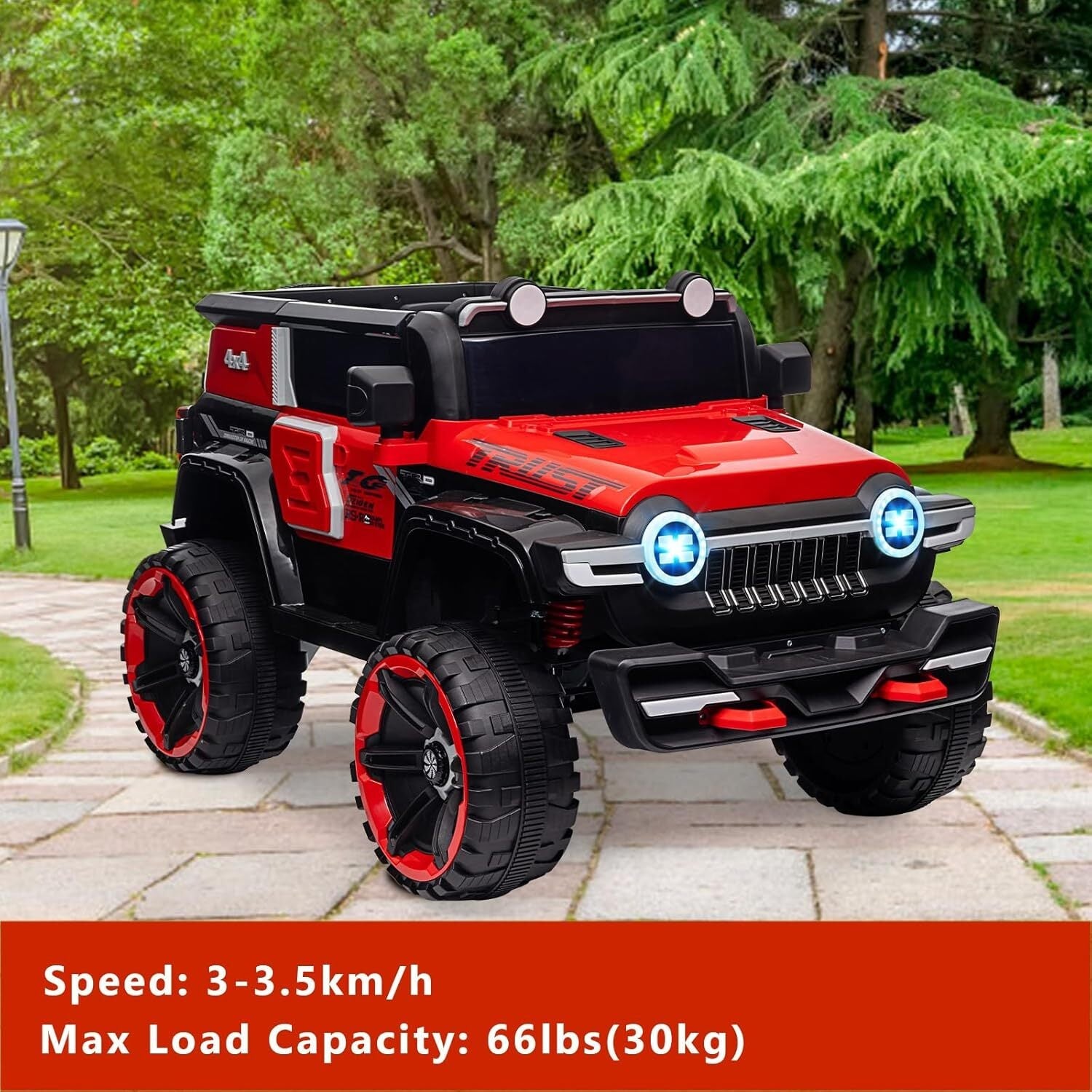 12V Electric Ride-On Truck Car for Kids Ages 3+ with 2.4G Remote Control