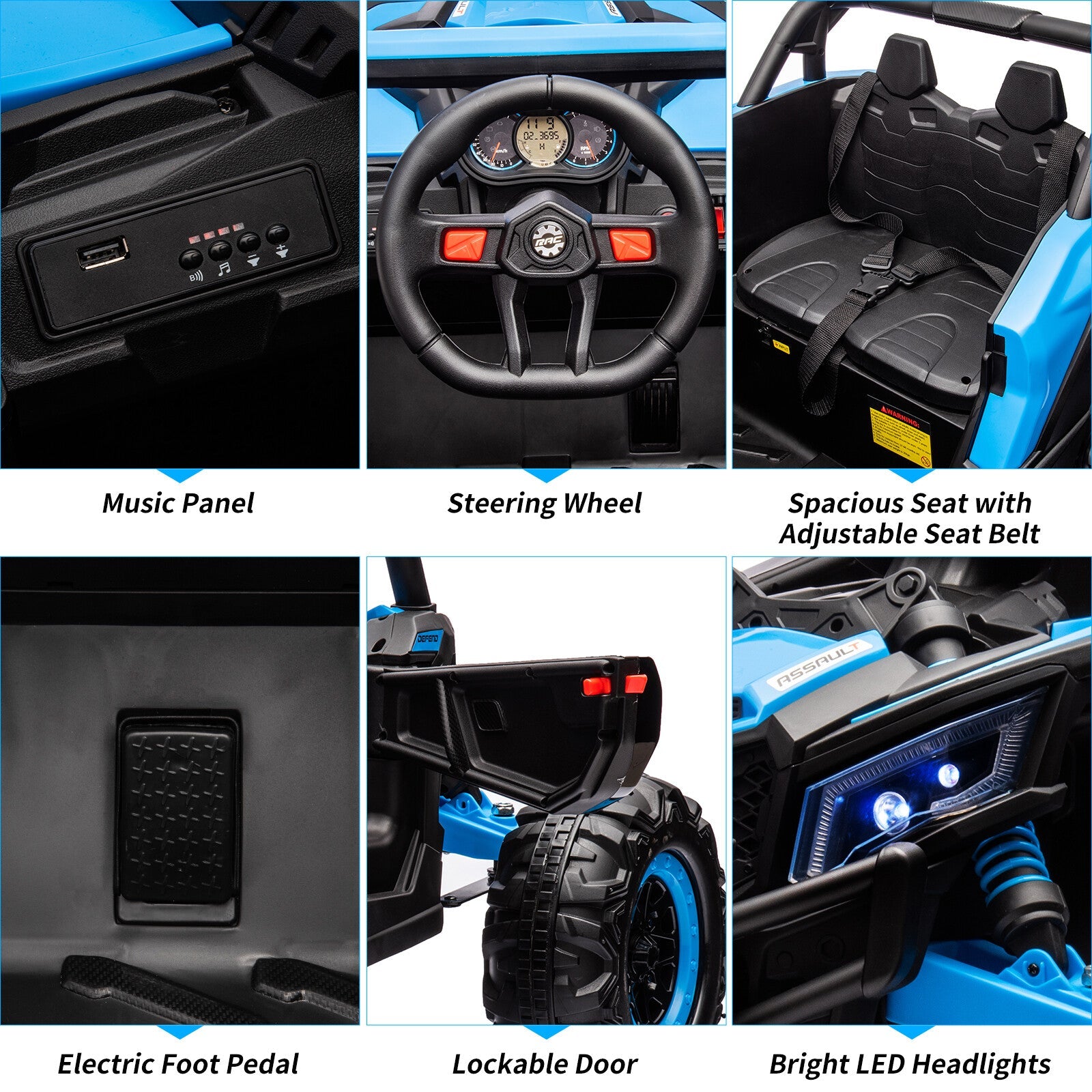 24V Battery-Powered Electric Off-Road UTV Ride-On Car with Remote Control