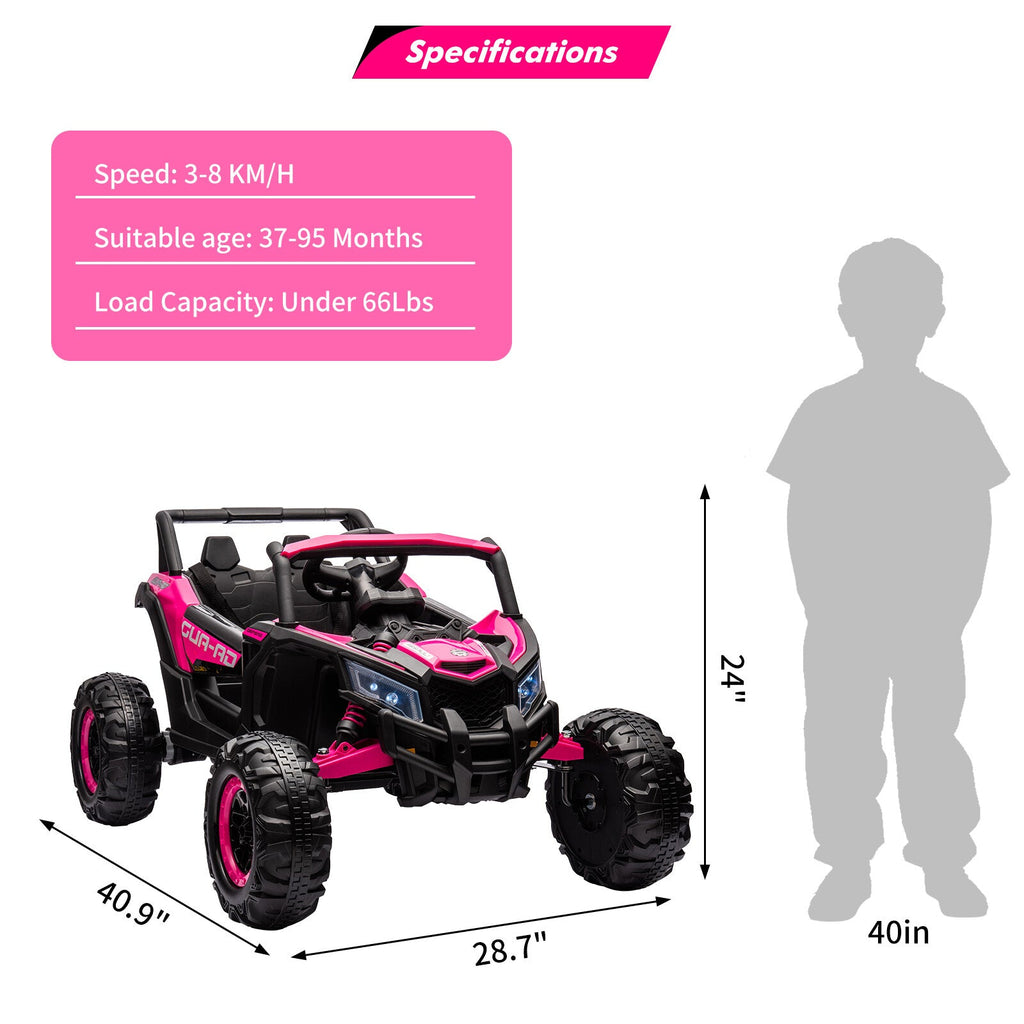 24V Battery-Powered Electric Off-Road UTV Ride-On Car with Remote Control