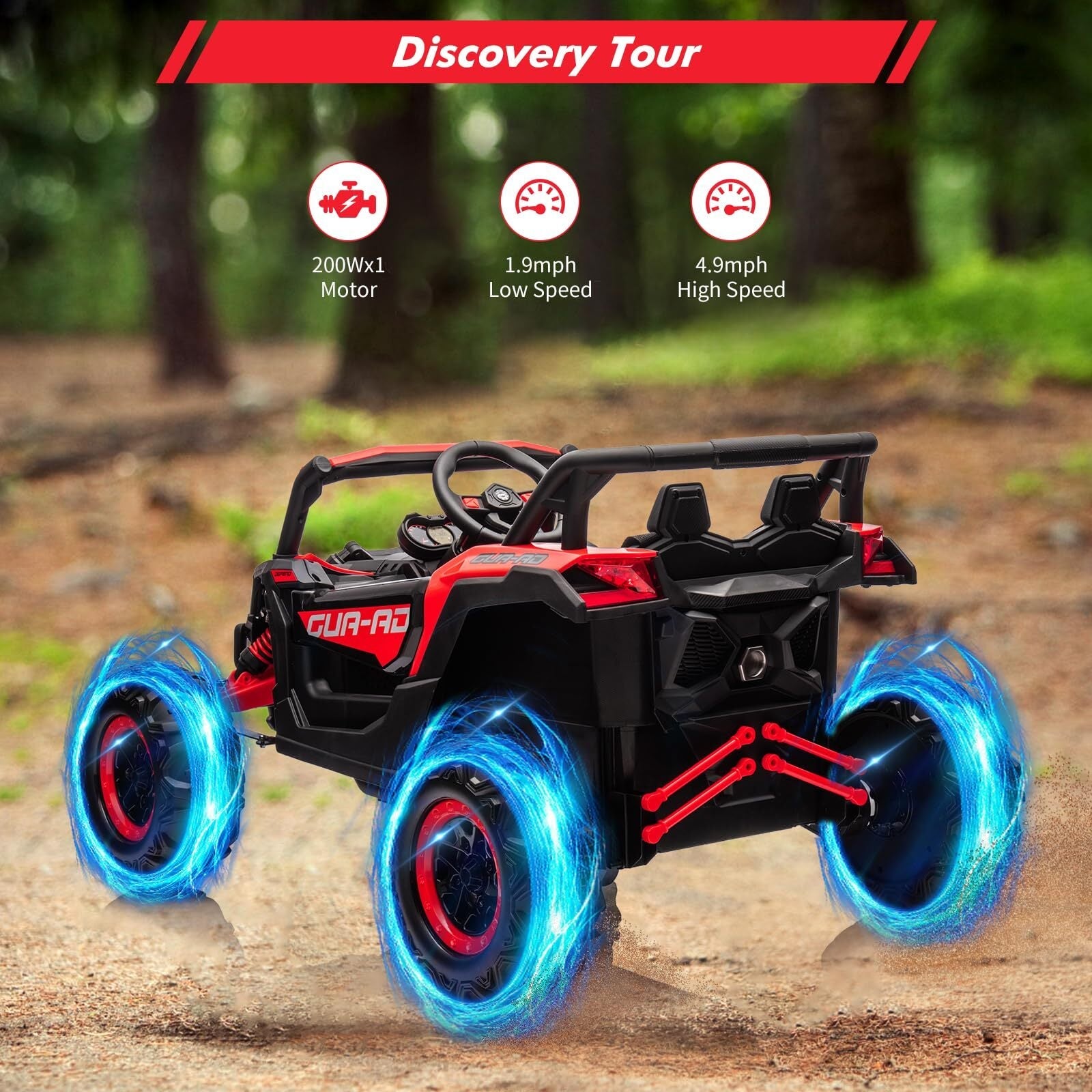 24V Battery-Powered Electric Off-Road UTV Ride-On Car with Remote Control