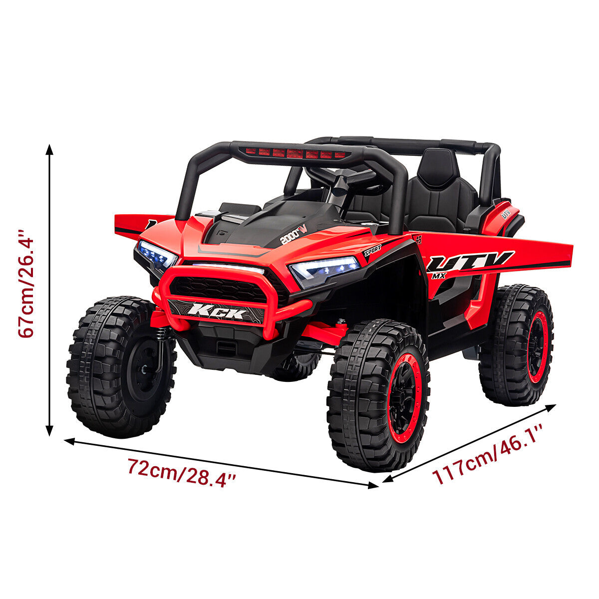 12V Battery-Powered Electric Off-Road UTV Ride-On Vehicle for Kids with Remote Control