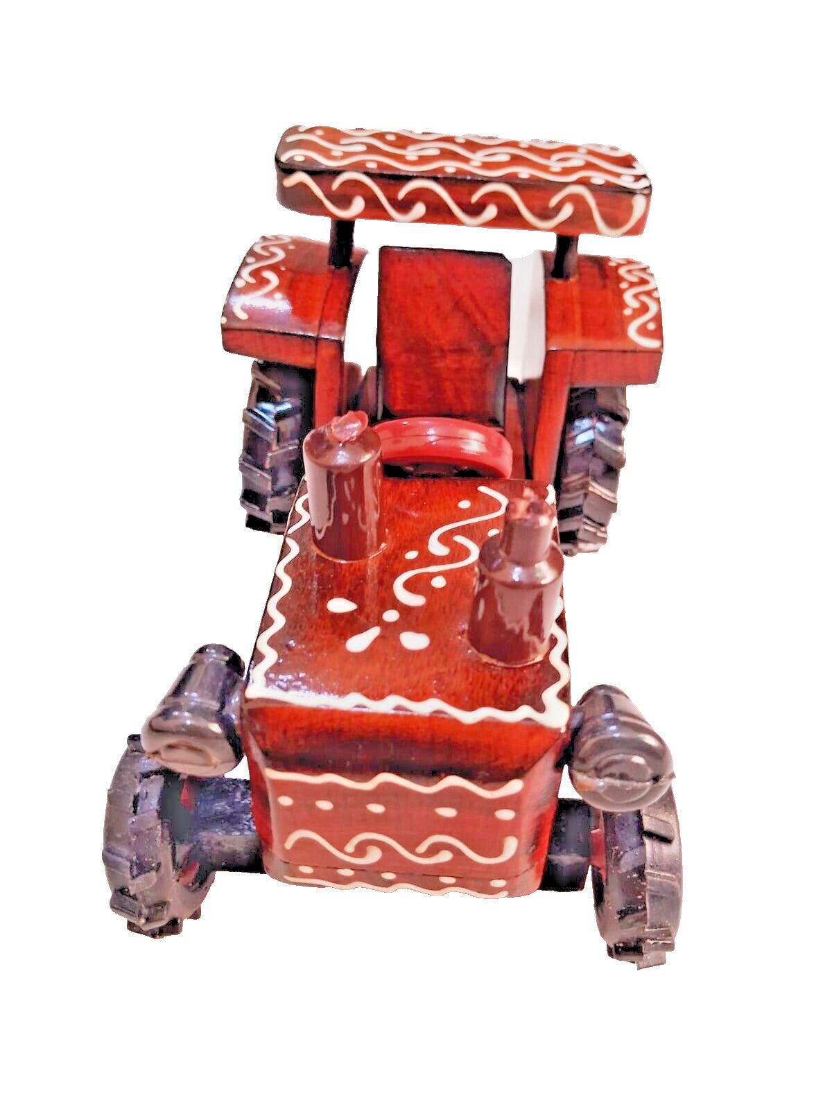 Wooden Ride-On Tractor Toy for Toddlers with 4 Wheels and Functional Design