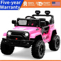 Electric Ride-On Truck with Remote Control, Spring Suspension, and LED Lights