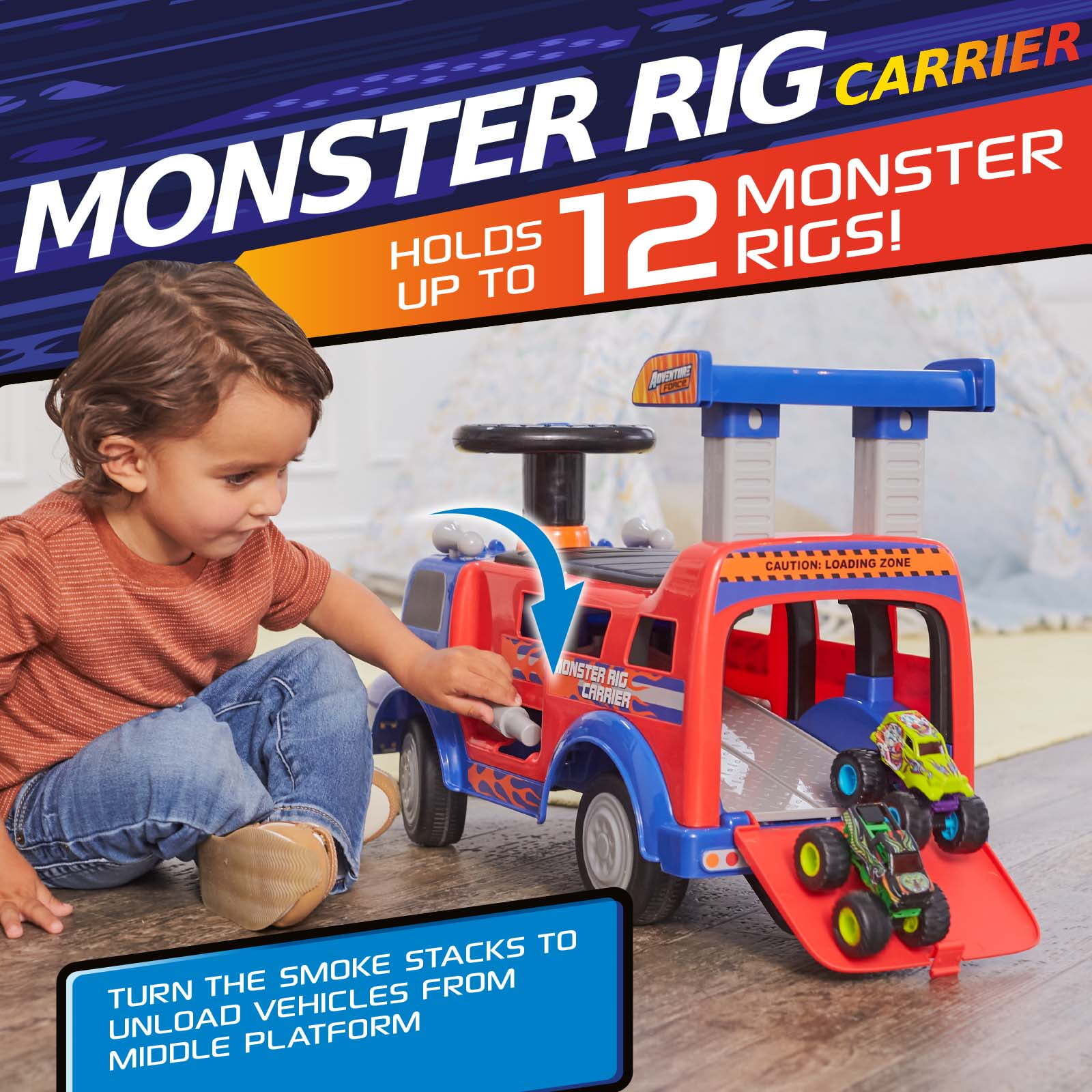 Ride-On Toy Bike Carrier for Kids 1-3 Years, Supports Up to 44 lbs
