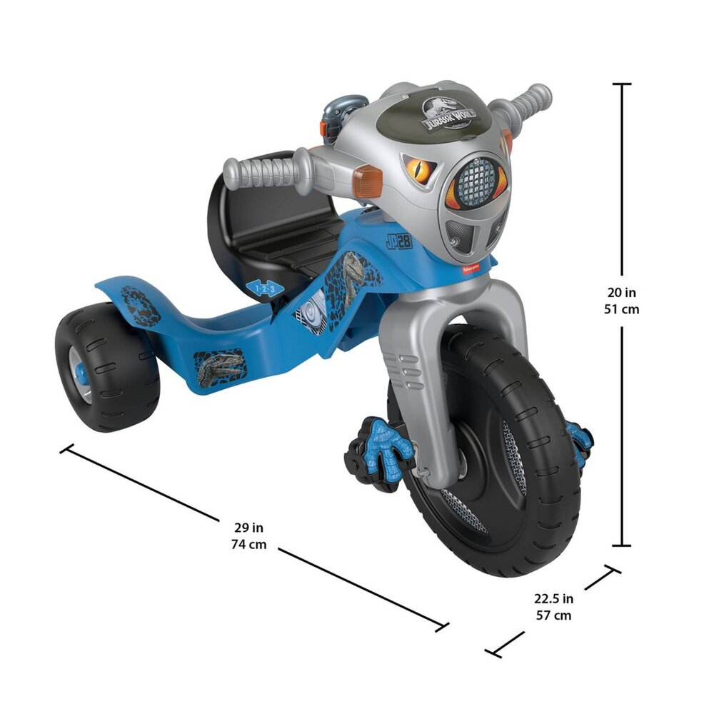 Roar into Action with the Fisher-Price Jurassic World Velociraptor Tricycle