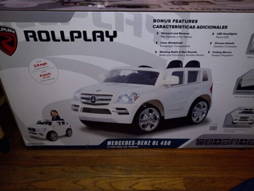 Rollplay Kids 6V Electric White Mercedes-Benz GL450 SUV Power Wheels Ride-On - Brand New in Box