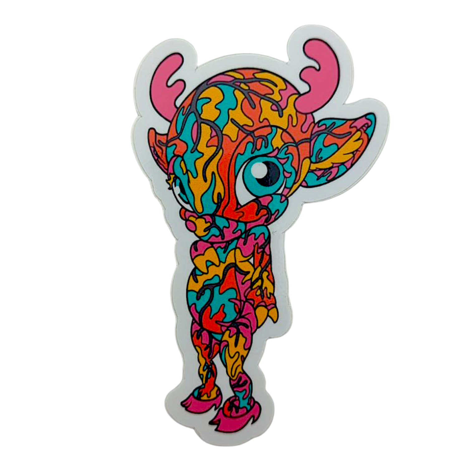 Ron English Art Deer Sticker