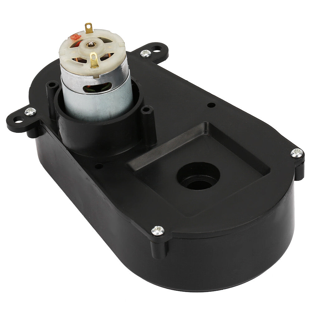 6V RS380 Electric Motor Gearbox with Steering Gear for Kids' Toy Cars
