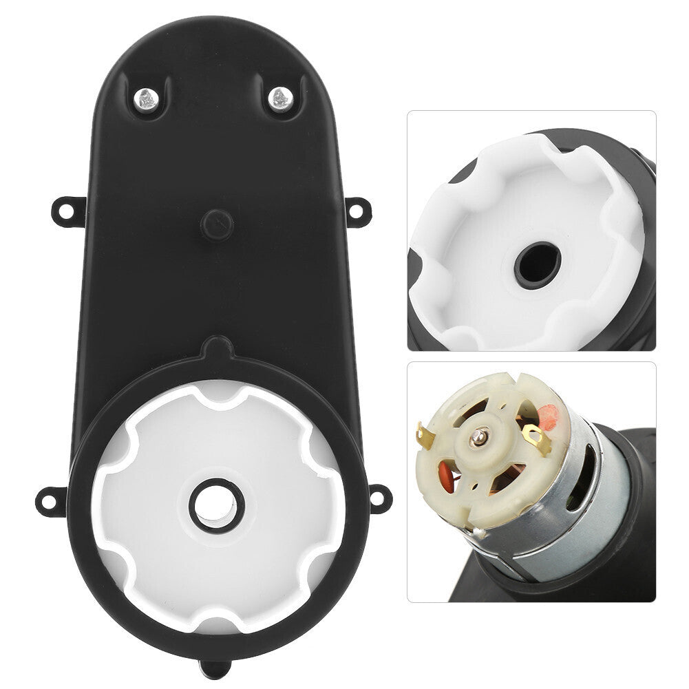 Electric RS380 Motor Gearbox and Steering Gear for Children's Toy Cars
