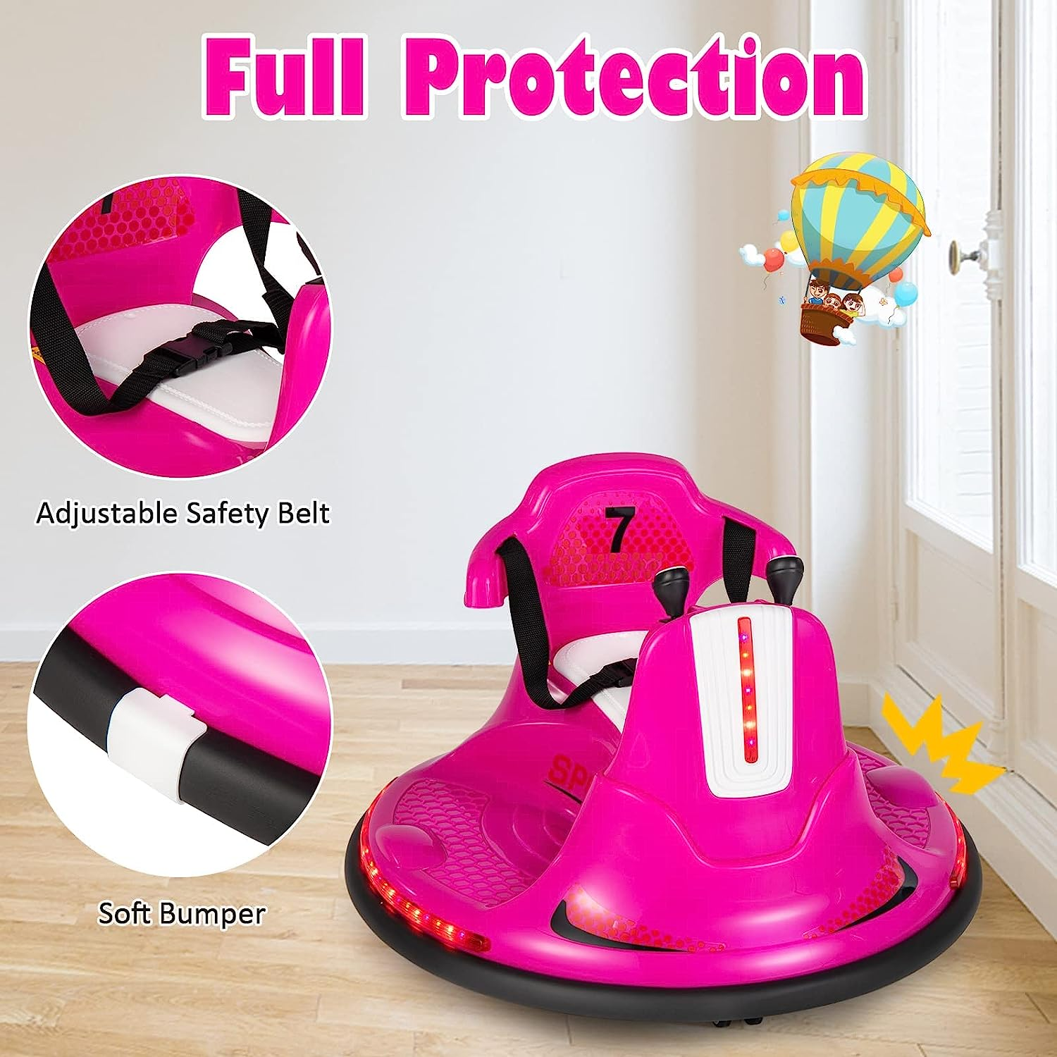 Remote Control Electric Bumper Car for Kids - Battery Powered Ride-On Vehicle