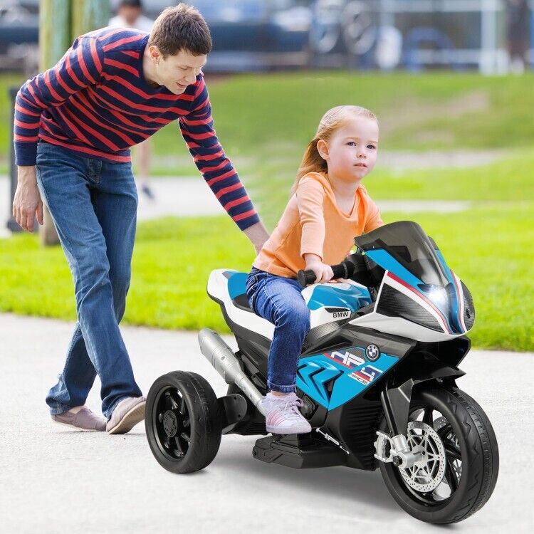 Blue 3-Wheel Electric Ride-On Motorcycle for Kids with Light and Music - 12V, Ages 3-6