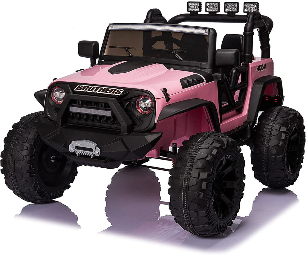 2 Seater Electric Kids Ride On Truck Car with Parent Remote Control and LED Lights - 24V 2x200W