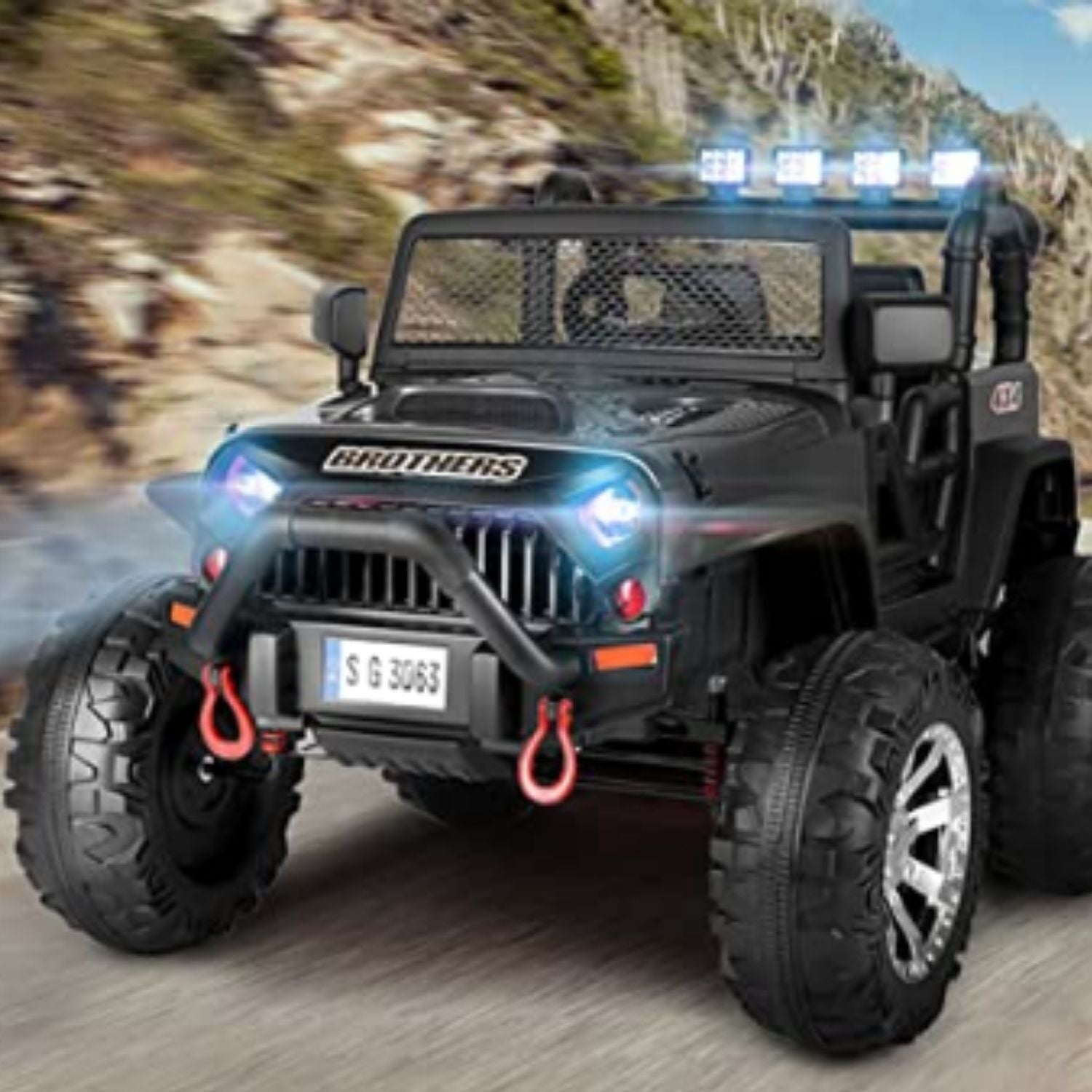 24V Jeep Music Fashion Ride-On Car with Remote Control for Electric Kids