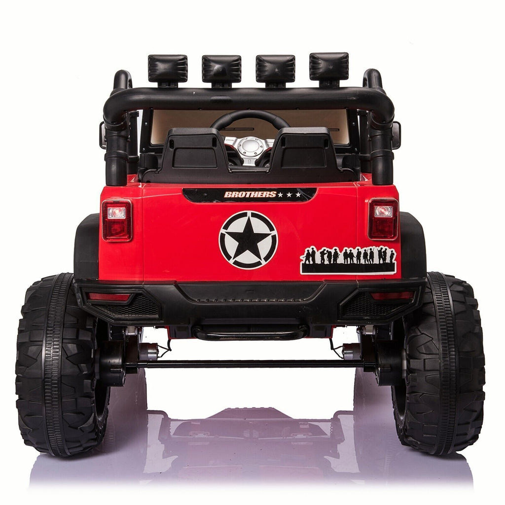 24V Battery-Powered Kids Ride On Truck with Trailer and RC Control - 3 Speeds, Camo Design