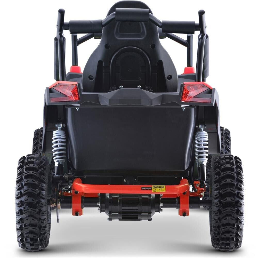 MotoTec Raider Children's Off-Road Quad 48v 1200w Full Suspension High-Powered Engine - Crimson ?