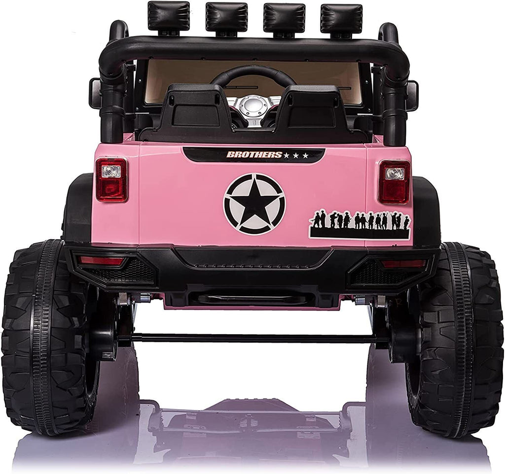2 Seater Electric Kids Ride On Truck Car with Parent Remote Control and LED Lights - 24V 2x200W