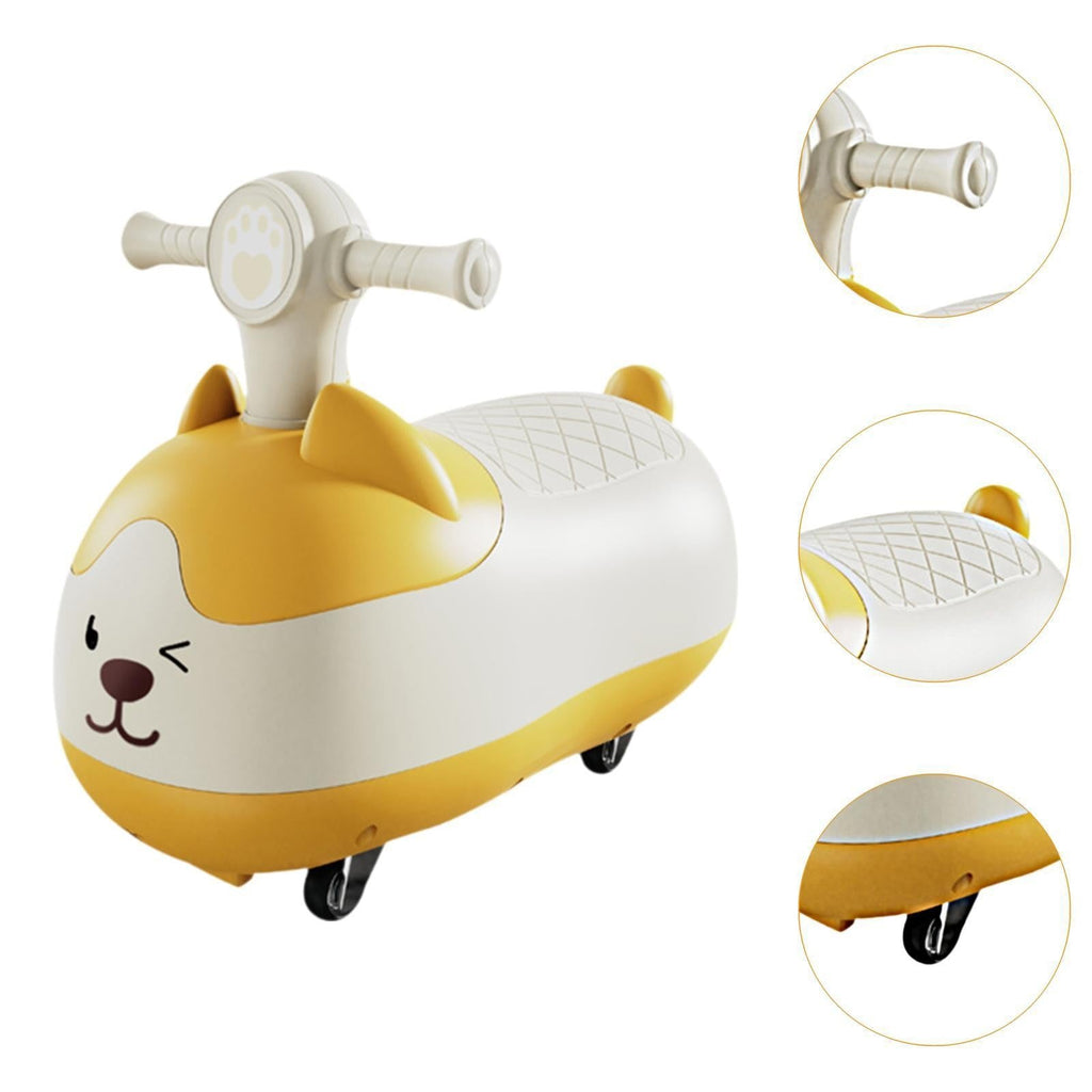 Silent Wiggle Car Kids Scooter Outdoor Ride-On Toy for Boys and Girls