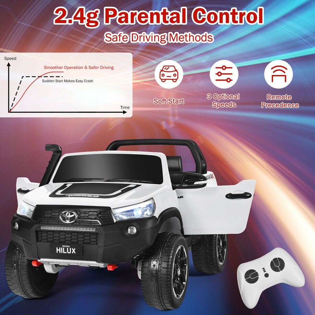 2x12V Authorized Toyota Hilux Ride On Truck Car 2-Passenger 4WD with Remote Control