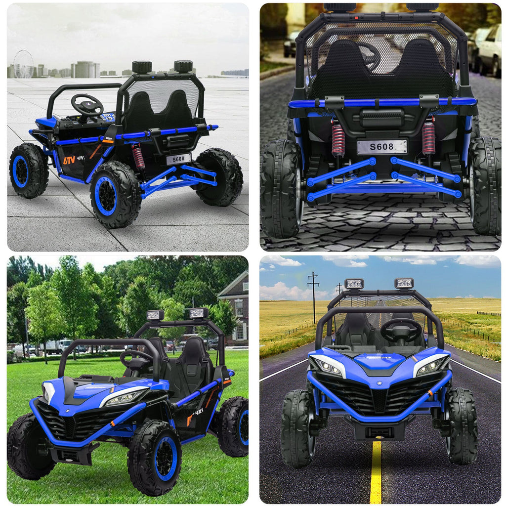 24V Kids 2-Seater Electric Ride-On UTV Truck with 4WD and 320W Motor, Remote Control
