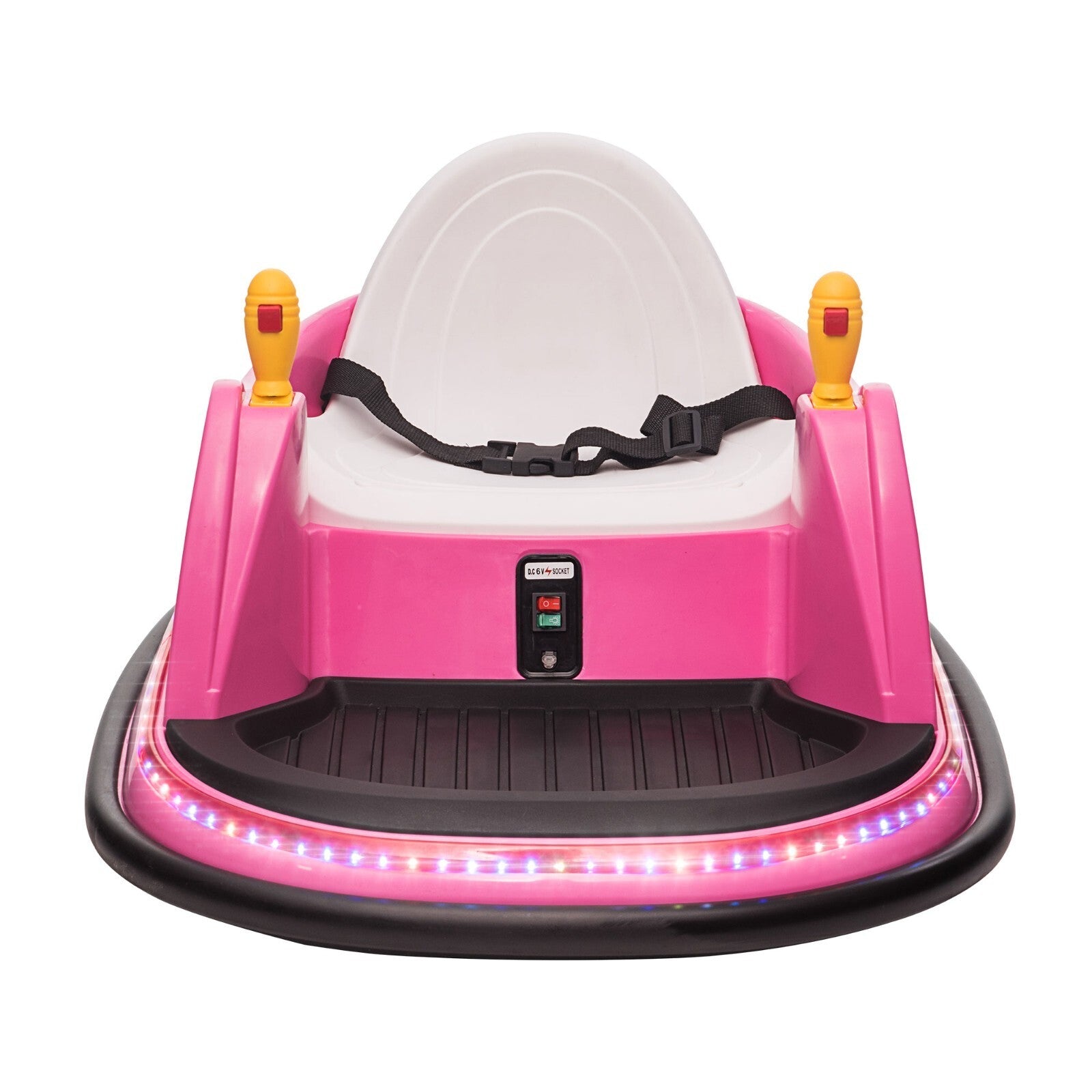 12V Kids Ride-On Bumper Car with Remote Control and 360° Spin Toddler Toy Pink