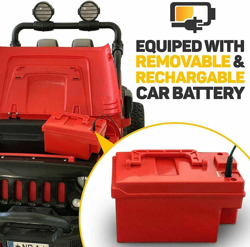 2023 12V Children's Jeep Dual-Seater Ride On Kids Vehicle Truck with Remote Control, 3 Gears, Melodies.