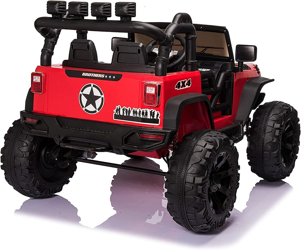 2 Seater Electric Kids Ride On Truck Car with Parent Remote Control and LED Lights - 24V 2x200W