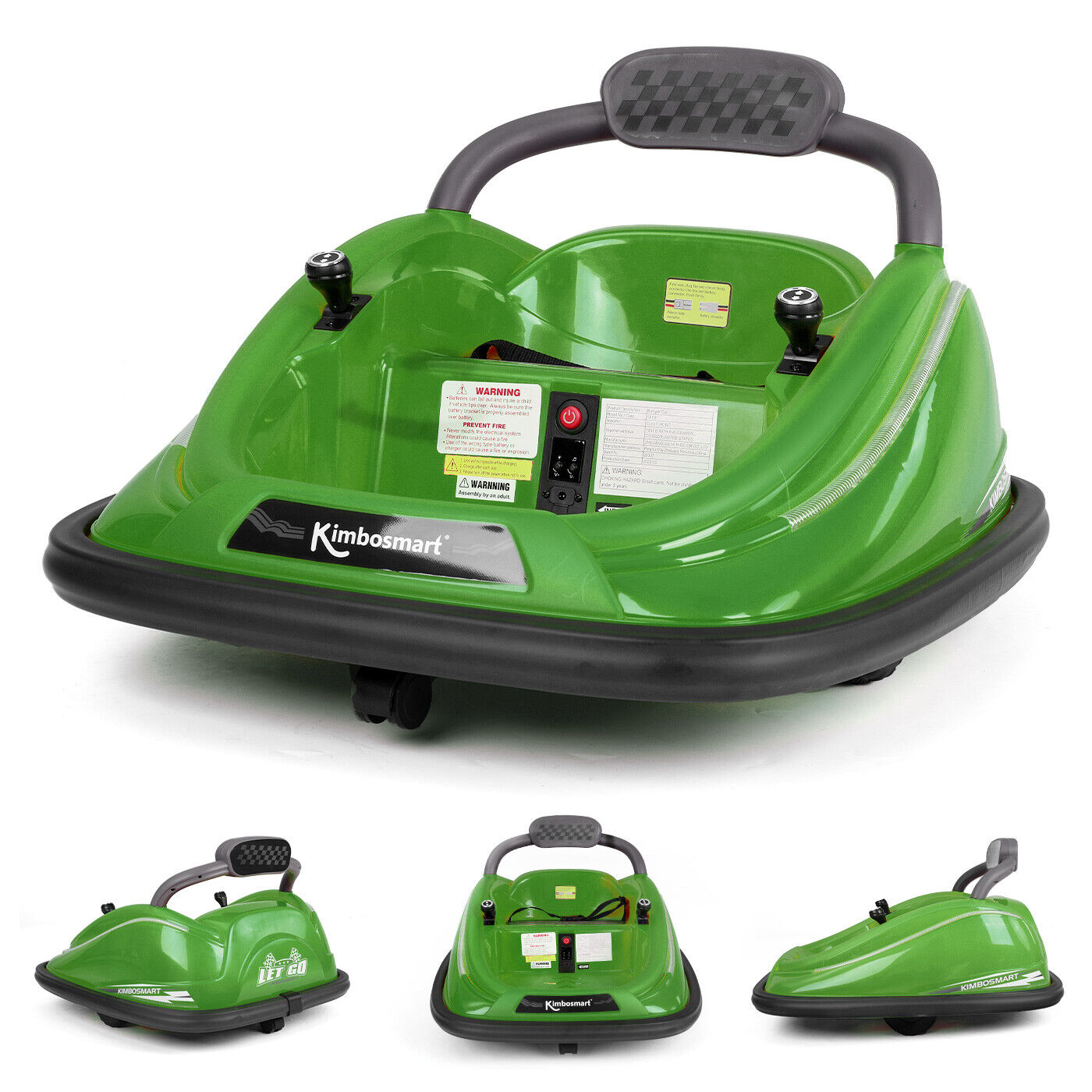 Kimbosmart Electric Bumper Car for Kids - Remote Controlled 360° Spin Ride-On