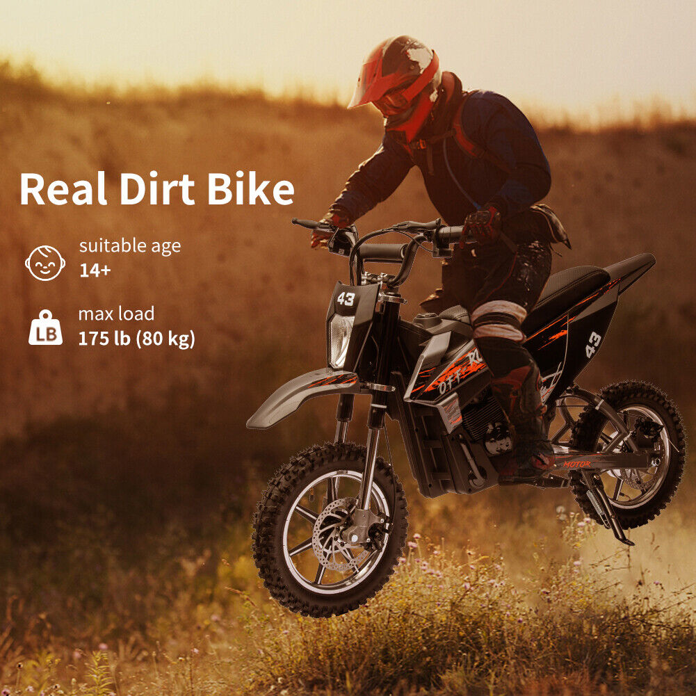 Electric Dirt Bike for Kids with 36V Brushed/Brushless Motor