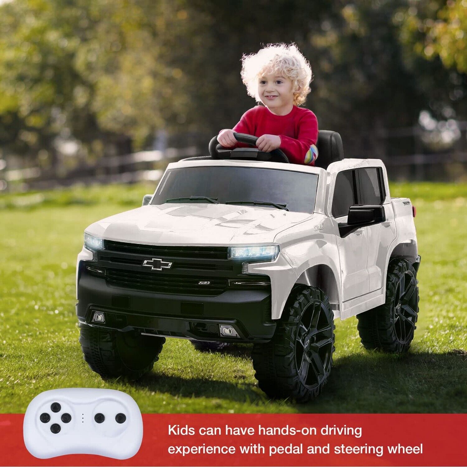 Chevrolet Silverado 12V Kids Electric Ride-On Truck for Boys and Girls