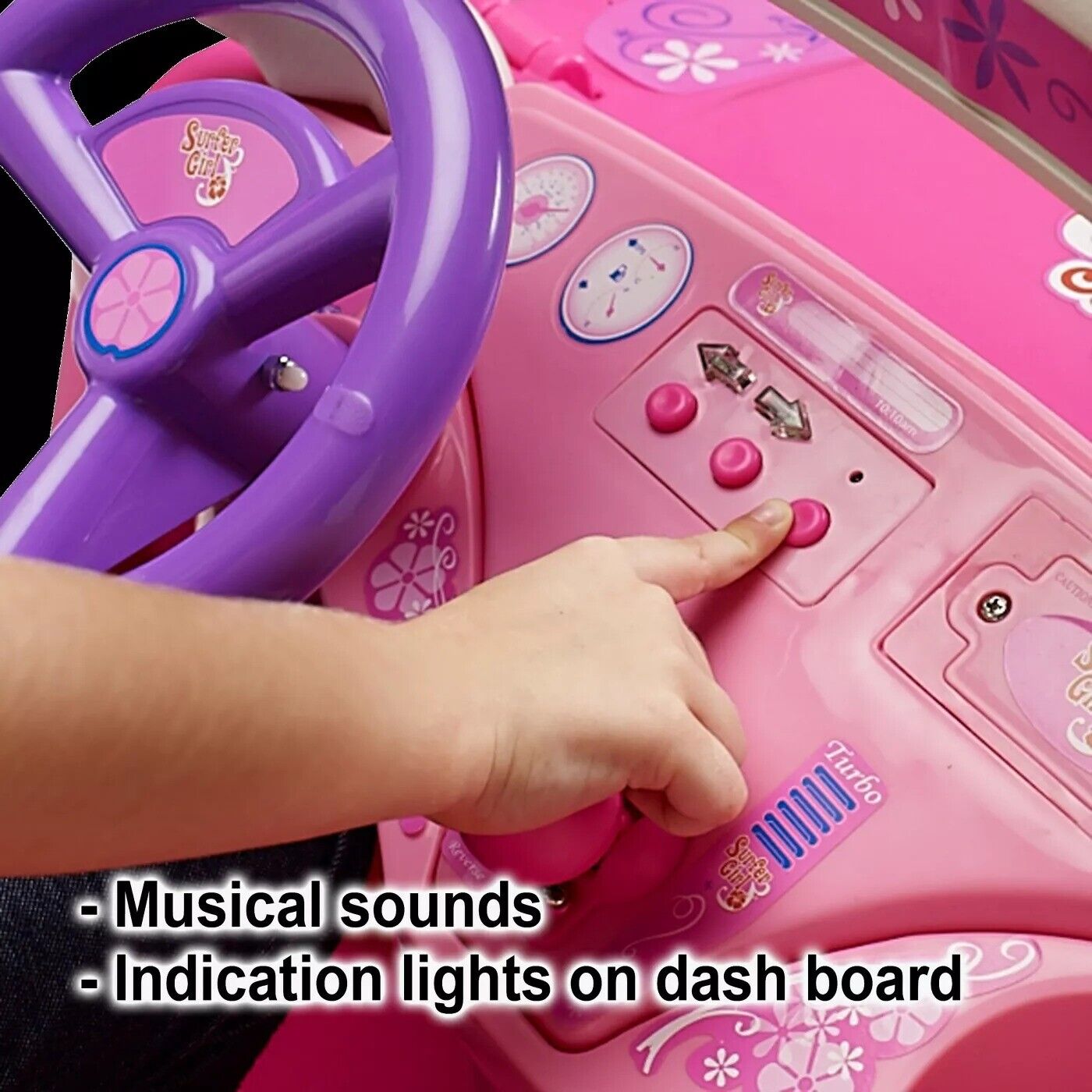 Kid Motorz 12V Surfer Chick 4x4 Ride-On - Bubblegum Pink - Complimentary Delivery & Hassle-Free Exchange!