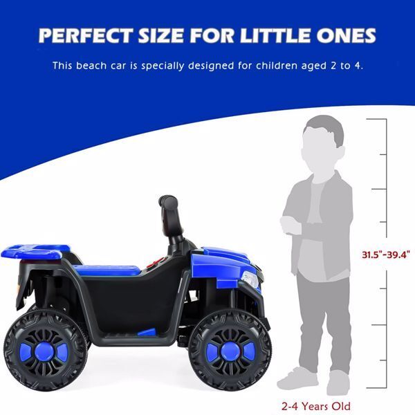 Electric Kids ATV with Forward/Reverse Switch and 4-Wheel Beach Buggy Design