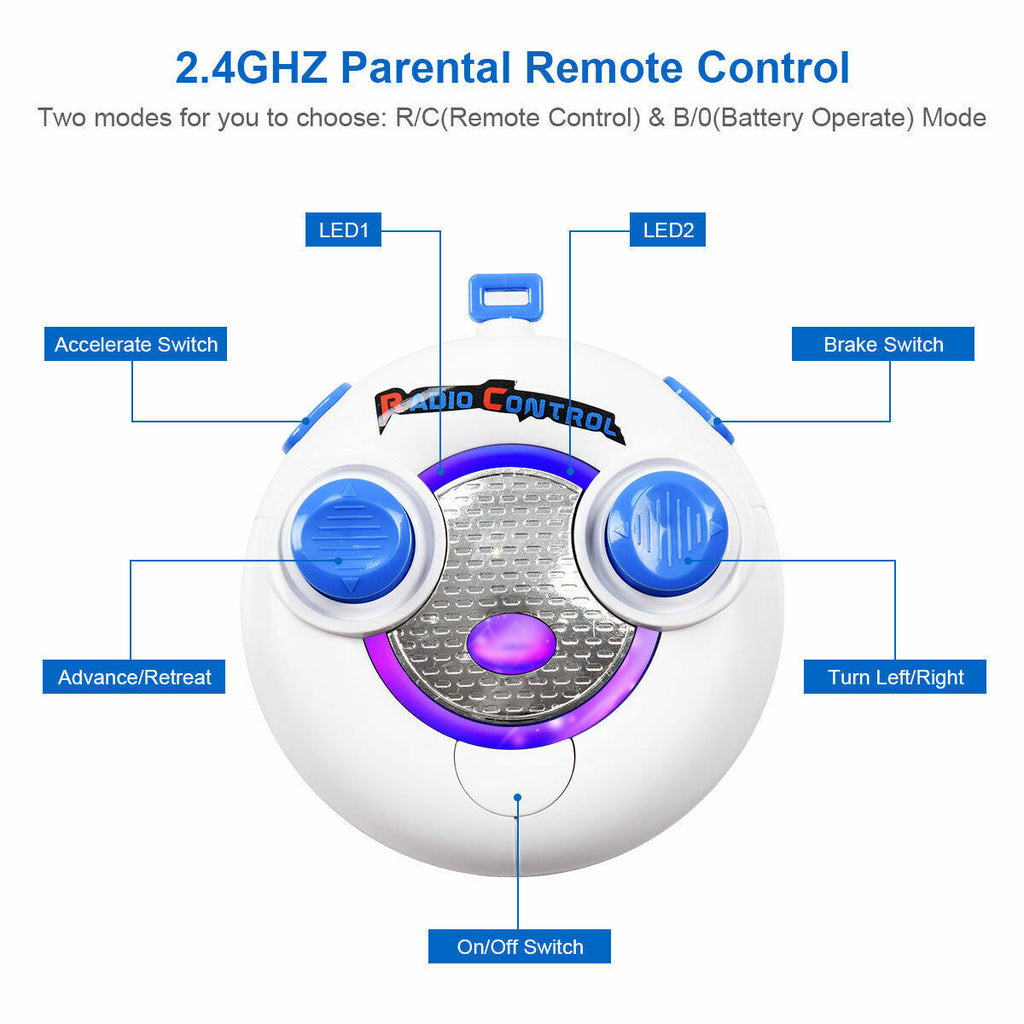 6V Kids Ride On Car with RC Remote Control and LED Lights - Perfect Christmas Gift!