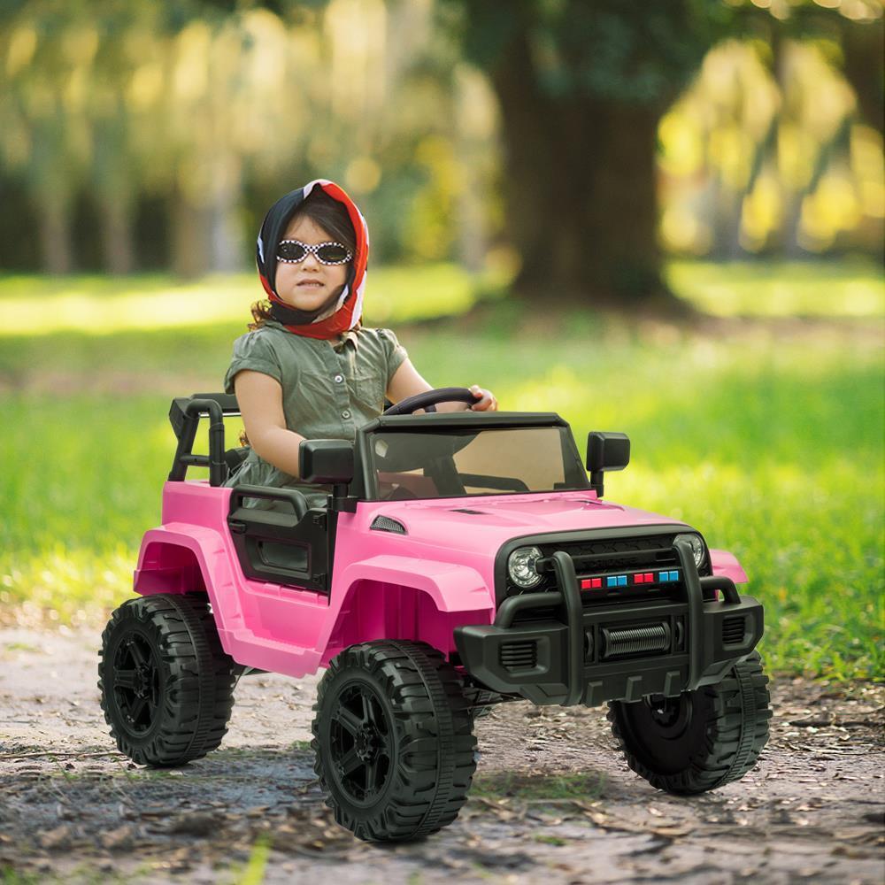 Electric 3-Speed Ride-On Car for Kids with Remote Control - Pink
