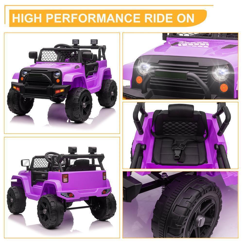 12V Kids Ride-On Tractor Toy with Music and Battery Power