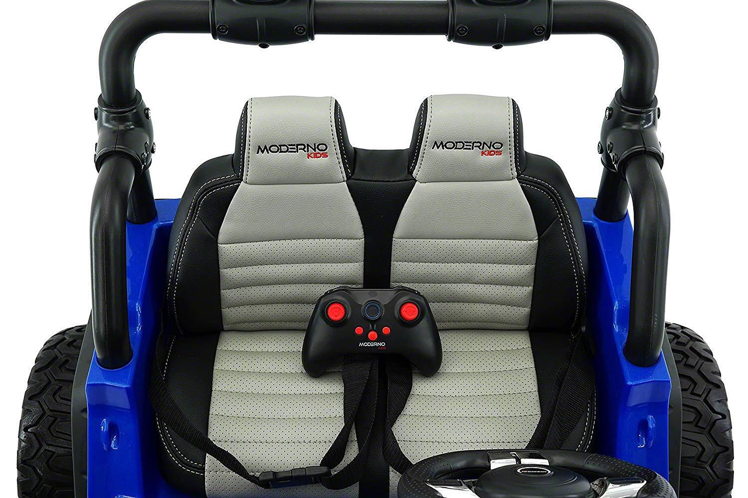 24V DUAL SEAT CHILDREN'S RIDE-ON VEHICLE JEEP CAR TOY WITH 2 HIGH-PERFORMANCE ENGINES, PNEUMATIC WHEELS, MUSIC PLAYER + REMOTE CONTROL