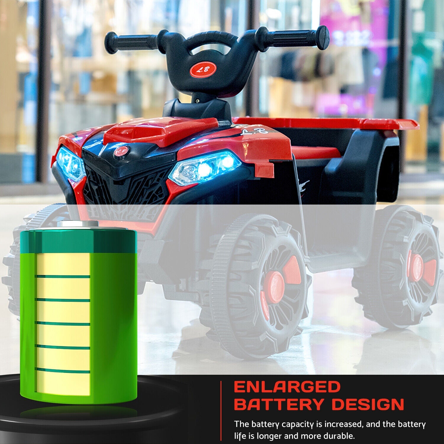 6V Electric ATV Quad Kids Ride-on Car Battery Powered 4-Wheel Motorcycle