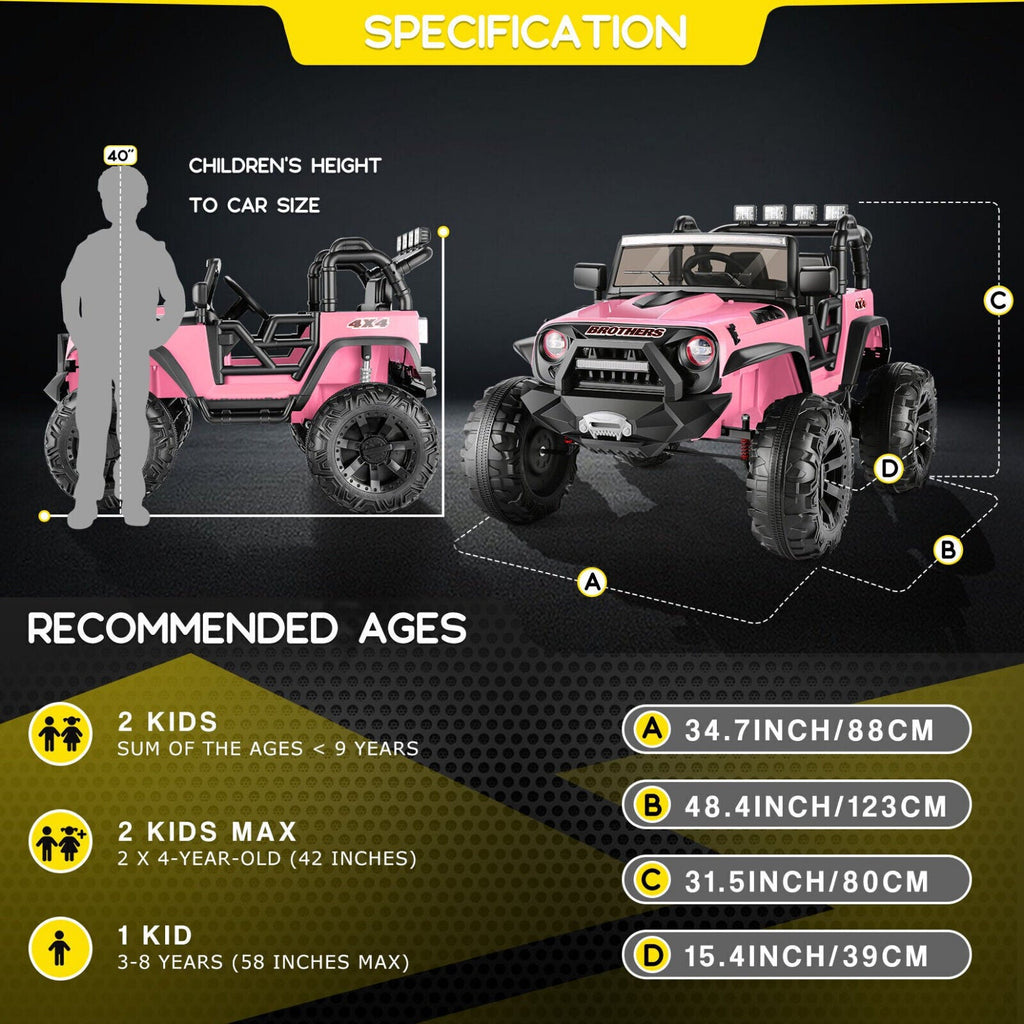 24V Jeep Music Fashion Ride-On Car with Remote Control for Electric Kids