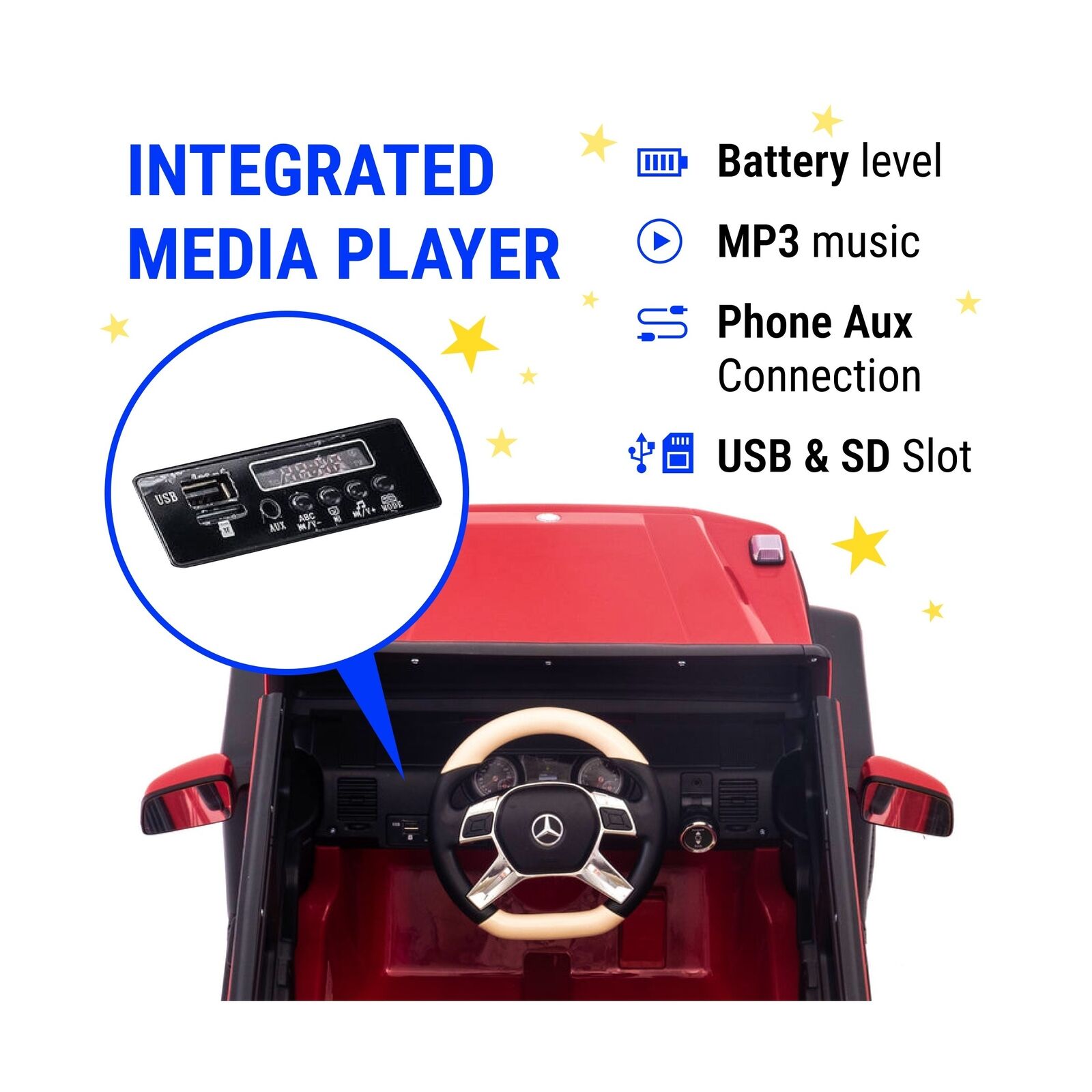2022 Mercedes Maybach G650 Ride On Kids Toy Car 12V AMG Upgraded Version with Remote Control and Realistic Features