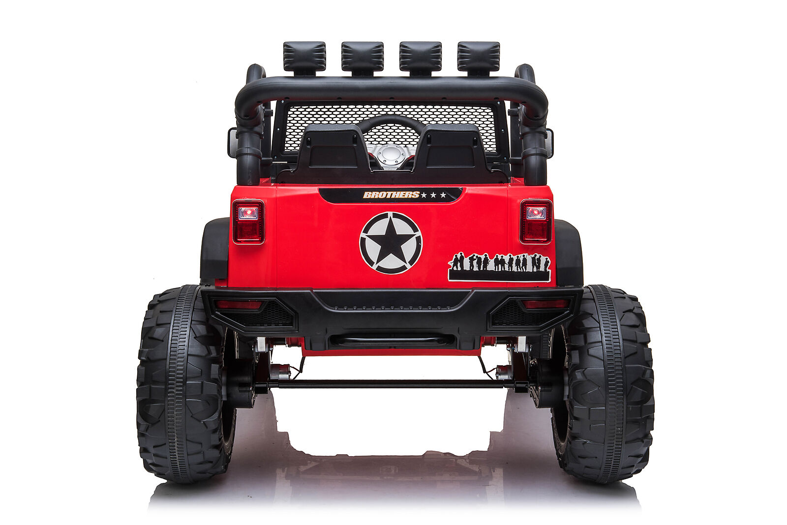 JEEP Dual Control Kids Electric Ride-On Car with Foot Pedal, LED Lights, Music Player, USB, Bluetooth