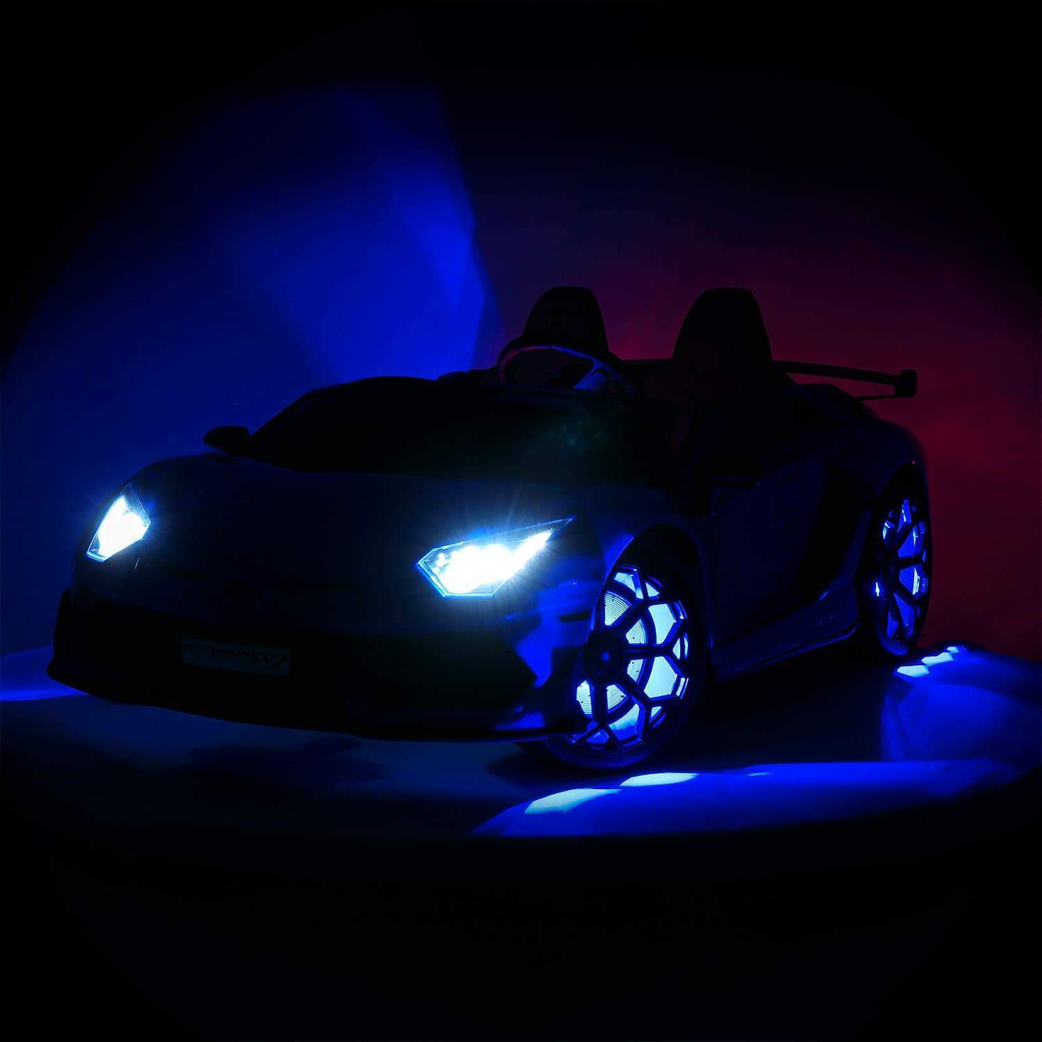 24V 2 SEATS AUTHENTIC LAMBORGHINI AVENTADOR SVJ CHILDREN'S RIDE-ON SPORTS VEHICLE, ILLUMINATION + REMOTE CONTROL