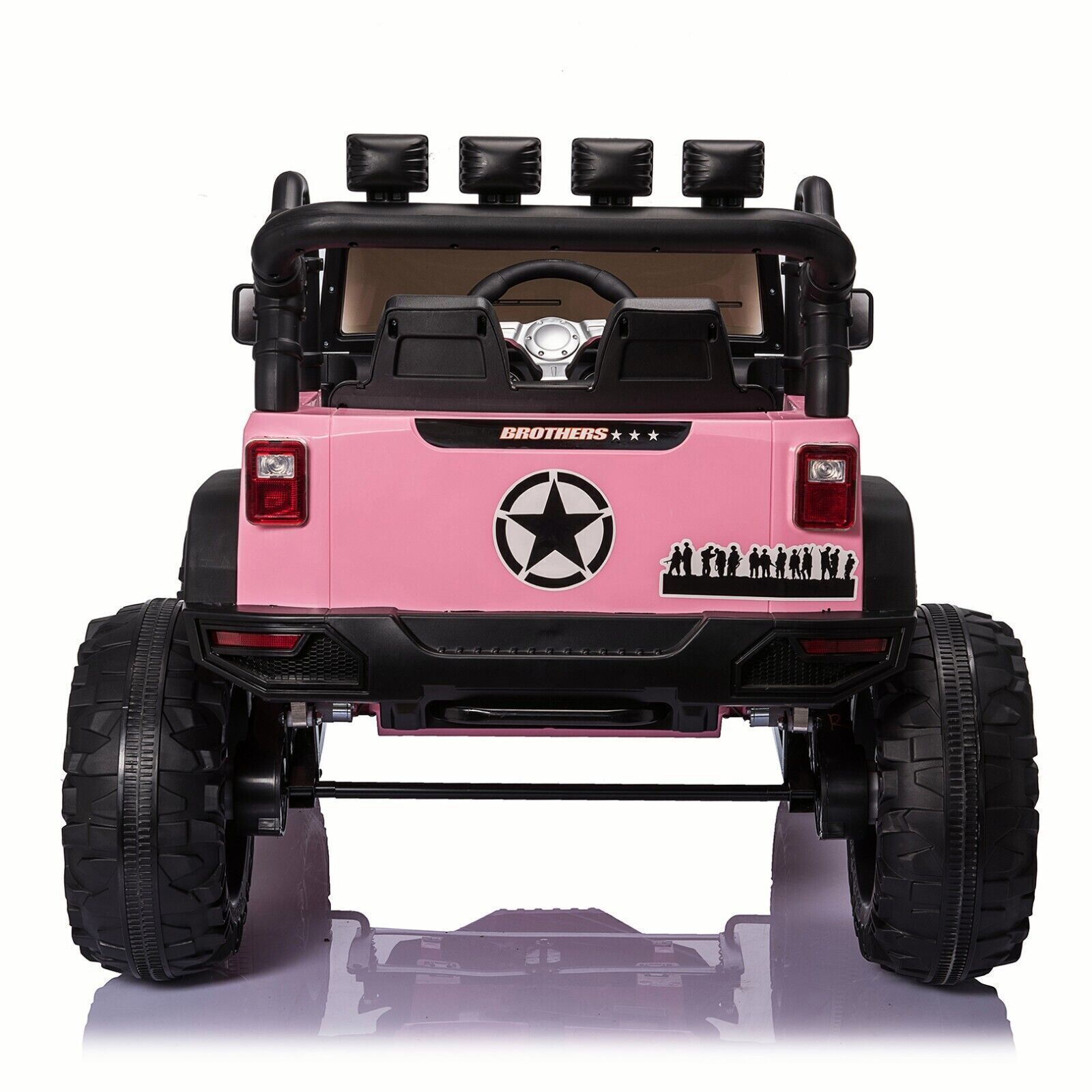 2 Seater 24V Kids Ride On Truck with Remote Control, LED Lights, and 3 Speeds - 2x200W Power