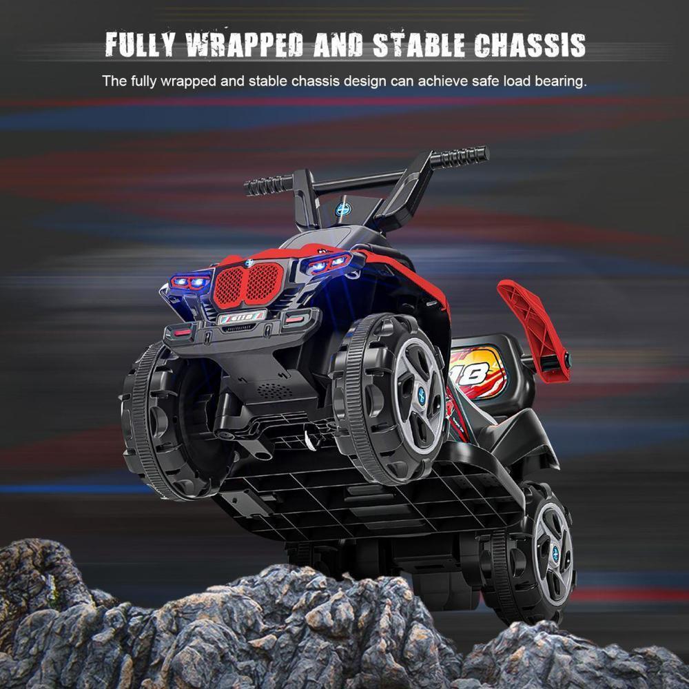 Electric ATV Ride-On Toy for Kids with LED Headlights - 4-Wheeler Quad Car