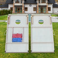 Portable 4x2 Wooden Cornhole Board Set for Outdoor Yard Games with 2 Boards